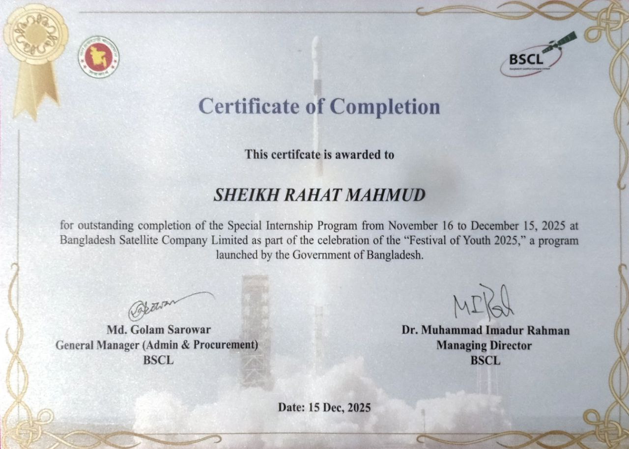BSCL Internship Certificate